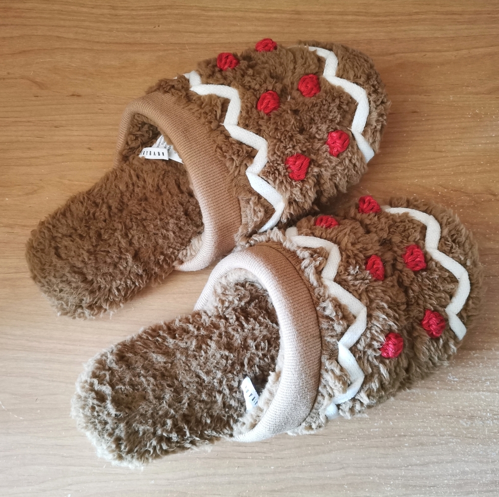 Pottery Barn Gingerbread Slippers